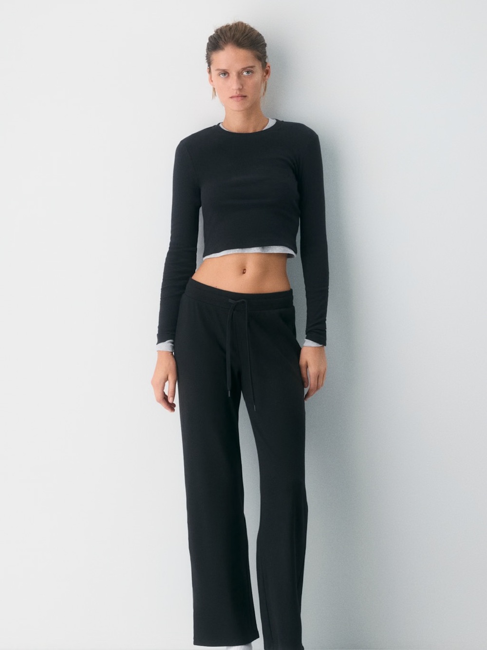 Aritzia HomeStretch™ Rib Kickback Pant- Black NWOT